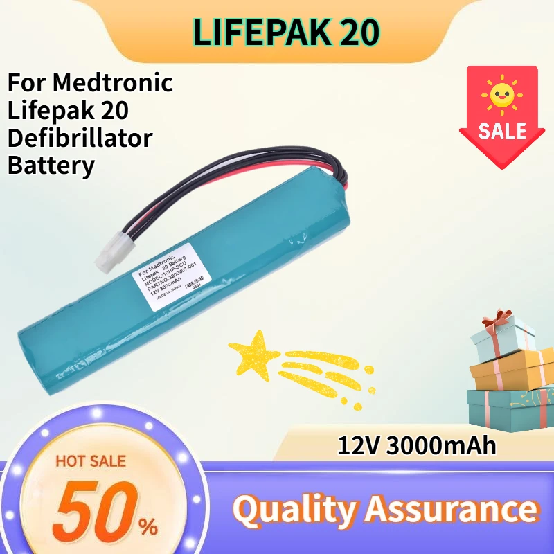 12V 3000mAh lp20 Applicable to Medtronic Lifepak 20 Defibrillator Battery
12V 3000mAh lp20 Applicable to Medtronic Lifepak 20 Defibrillator Battery