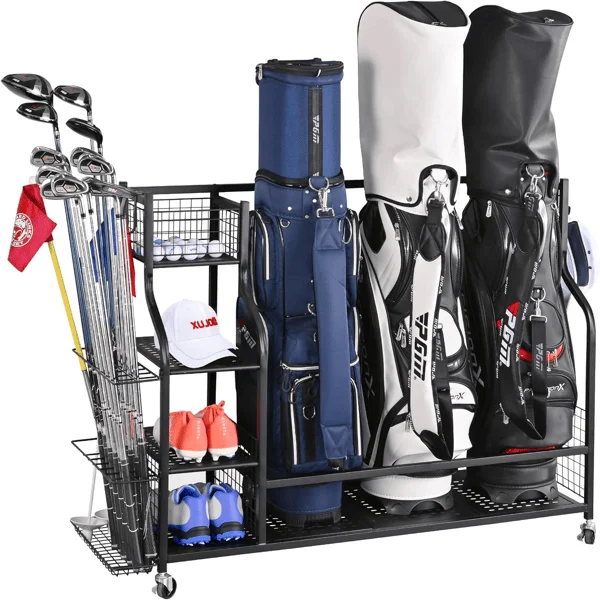 4 Bag Organizer Garage Storage, Extra Large Bag Storage Rack for Bag, Clubs and Accessories, Storage
4 Bag Organizer Garage Storage, Extra Large Bag Storage Rack for Bag, Clubs and Accessories, Storage