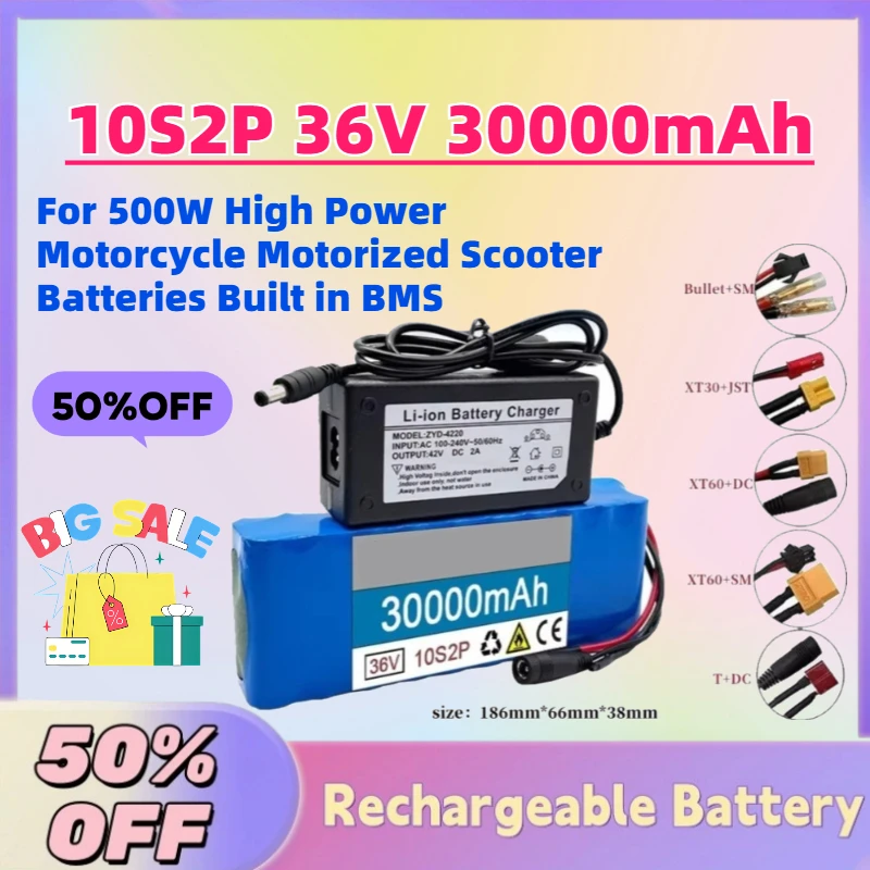 In Stock 10S2P 36V 30Ah Rechargeable Li-Ion Battery for 500W High Power Motorcycle Motorized Scooter Batteries Built in BMS
In Stock 10S2P 36V 30Ah Rechargeable Li-Ion Battery for 500W High Power Motorcycle Motorized Scooter Batteries Built in BMS
