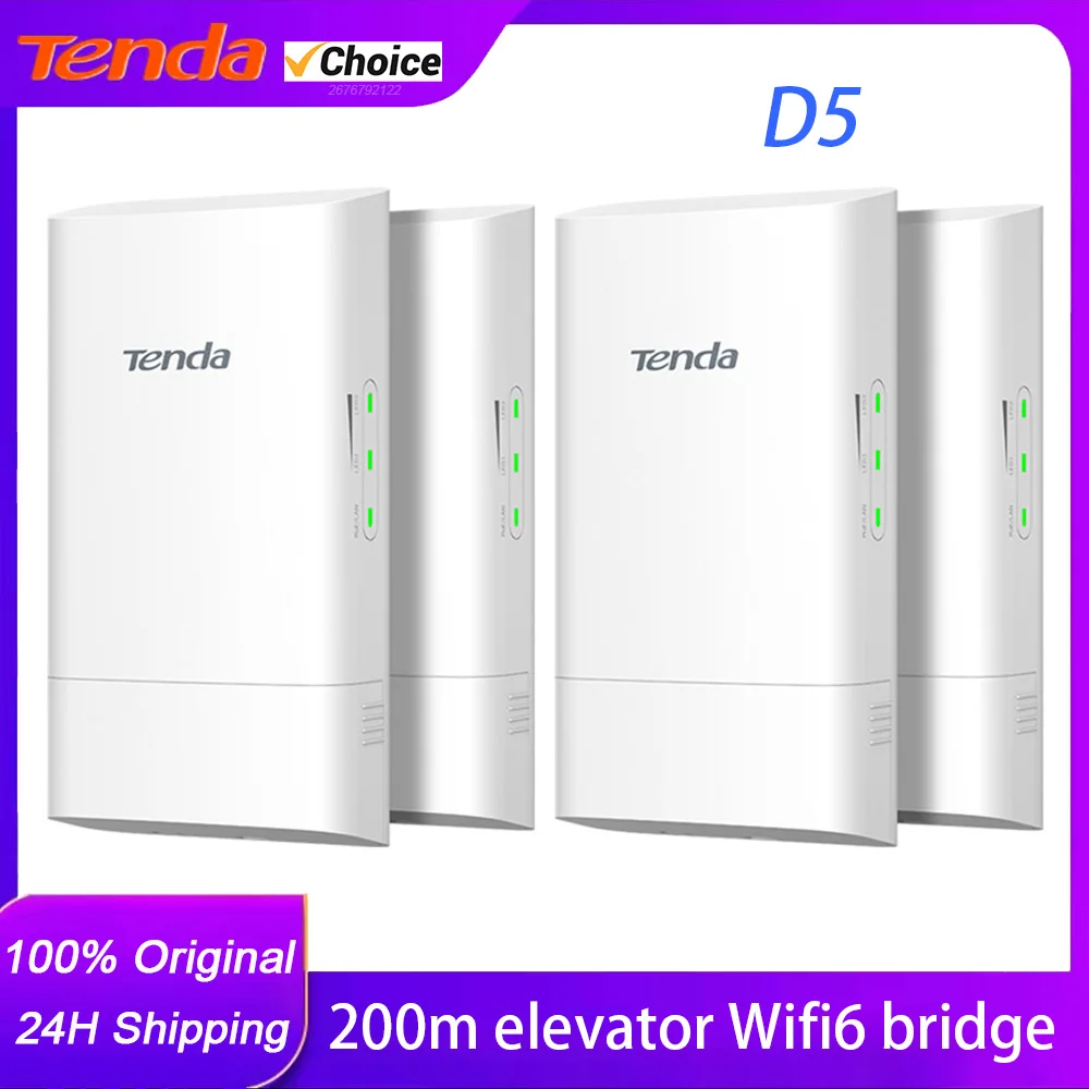 Tenda D5 Outdoor CPE 5GHz Wifi6 600Mbps Wireless Range Point 7dBi Antenna 200m Bridge WISP Extend Network to Buildings IP65
Tenda D5 Outdoor CPE 5GHz Wifi6 600Mbps Wireless Range Point 7dBi Antenna 200m Bridge WISP Extend Network to Buildings IP65