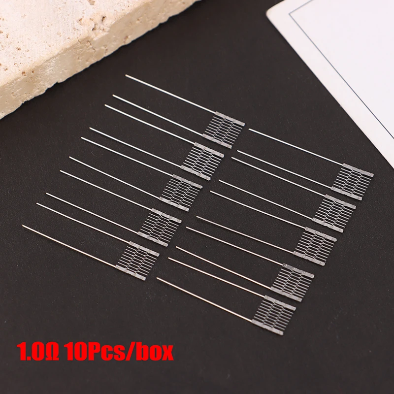10Pcs/Box DIY Rebuild Mesh Coils 1.0 Ohm 6*6MM Coil For Replacement Prebuilt Coil Accessories
10Pcs/Box DIY Rebuild Mesh Coils 1.0 Ohm 6*6MM Coil For Replacement Prebuilt Coil Accessories