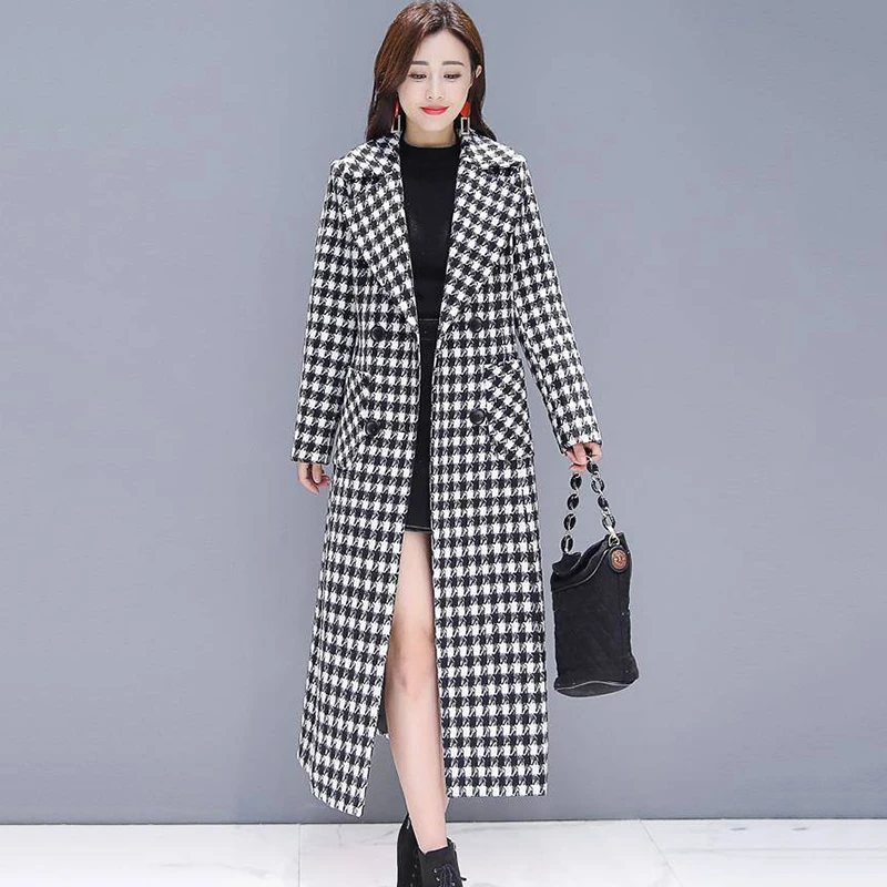 2024 New Autumn Winter Plaid Jacket Women's Overcoat Korean Double-Breasted Long Loose Casual Windbreaker Coat Female Outwear
2024 New Autumn Winter Plaid Jacket Women's Overcoat Korean Double-Breasted Long Loose Casual Windbreaker Coat Female Outwear