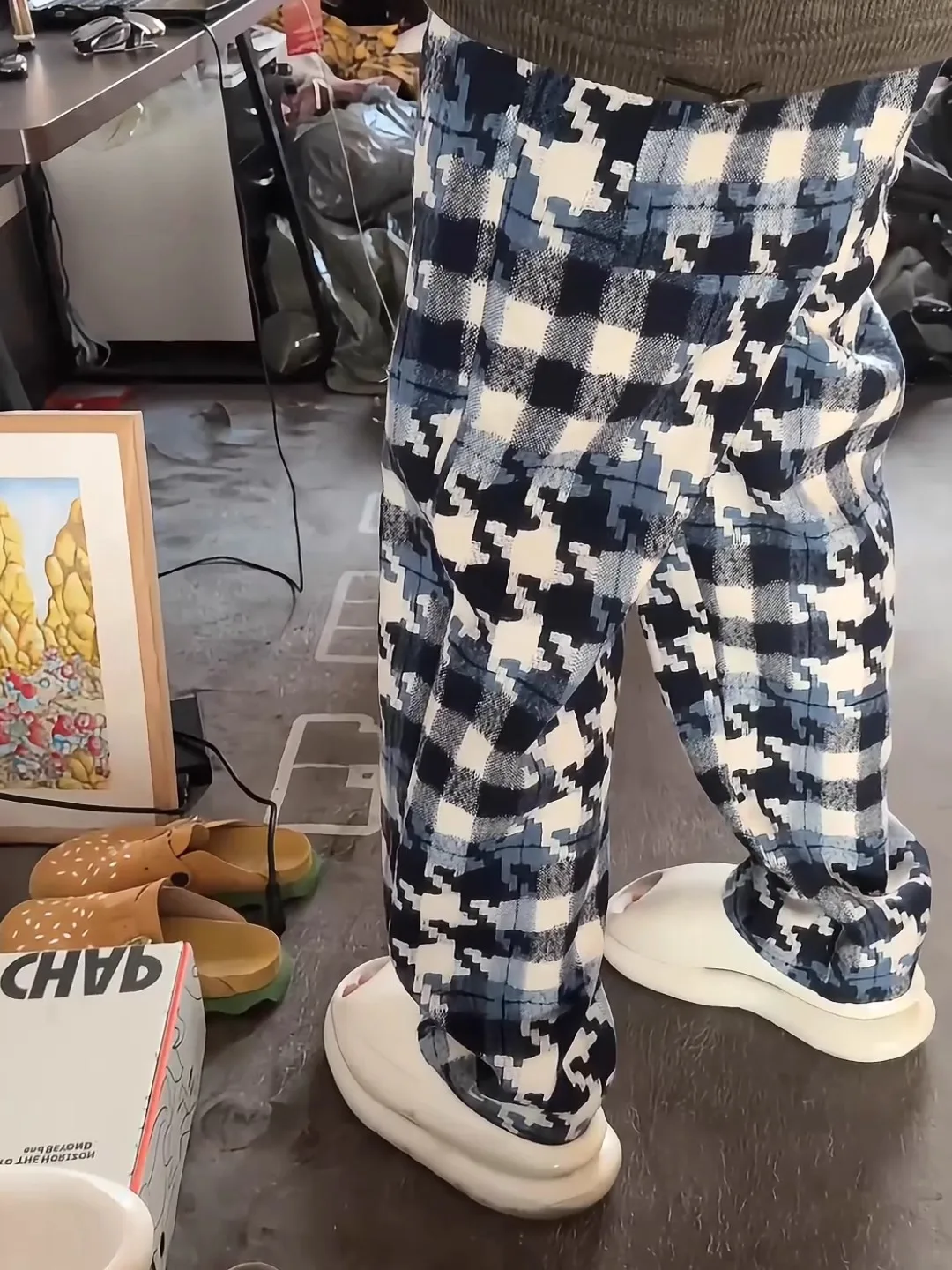 Blue Plaid Bent Knife Warm Trousers Men's Sle Autumn Winter Fce Lined Personali Straight Leg Drapey Casual Long Trousers
Blue Plaid Bent Knife Warm Trousers Men's Sle Autumn Winter Fce Lined Personali Straight Leg Drapey Casual Long Trousers