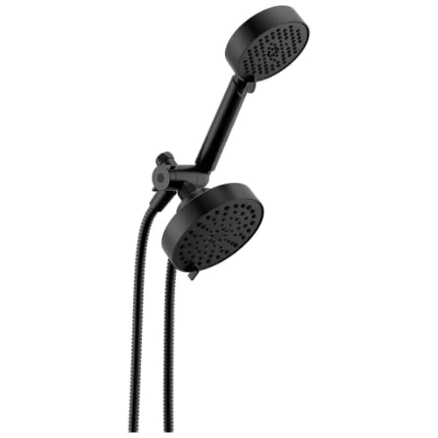 2-in-1 Dual Shower Head with 4-Setting HandHeld Spray, Detachable Double Shower Head with Hose, Showerhead, 1.75 GPM Flow Rate
2-in-1 Dual Shower Head with 4-Setting HandHeld Spray, Detachable Double Shower Head with Hose, Showerhead, 1.75 GPM Flow Rate