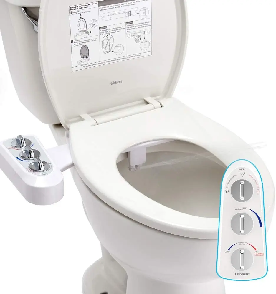 Self-Cleaning Dual Nozzle Bidet Attachment, Hot & Cold Water Spray, Adjustable Pressure, Easy Install, White
Self-Cleaning Dual Nozzle Bidet Attachment, Hot & Cold Water Spray, Adjustable Pressure, Easy Install, White