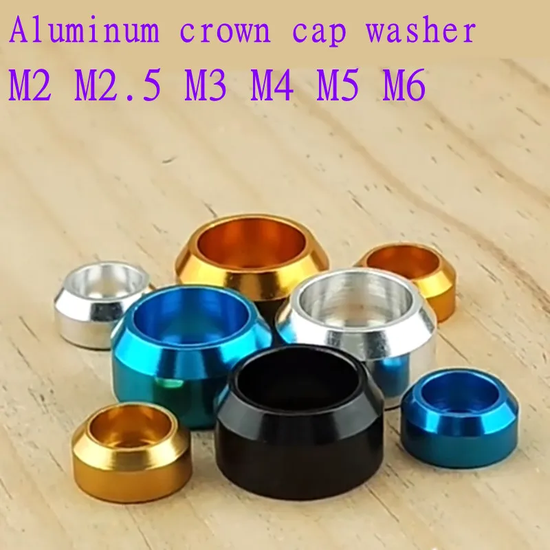 Beicai 5-10Pcs/lot Crown Cap Aluminum Washer M2 M2.5 M3 M4 M5 M6 Corlorful Aluminum Alloy Cap Gasket Washer For RC Parts
Beicai 5-10Pcs/lot Crown Cap Aluminum Washer M2 M2.5 M3 M4 M5 M6 Corlorful Aluminum Alloy Cap Gasket Washer For RC Parts
