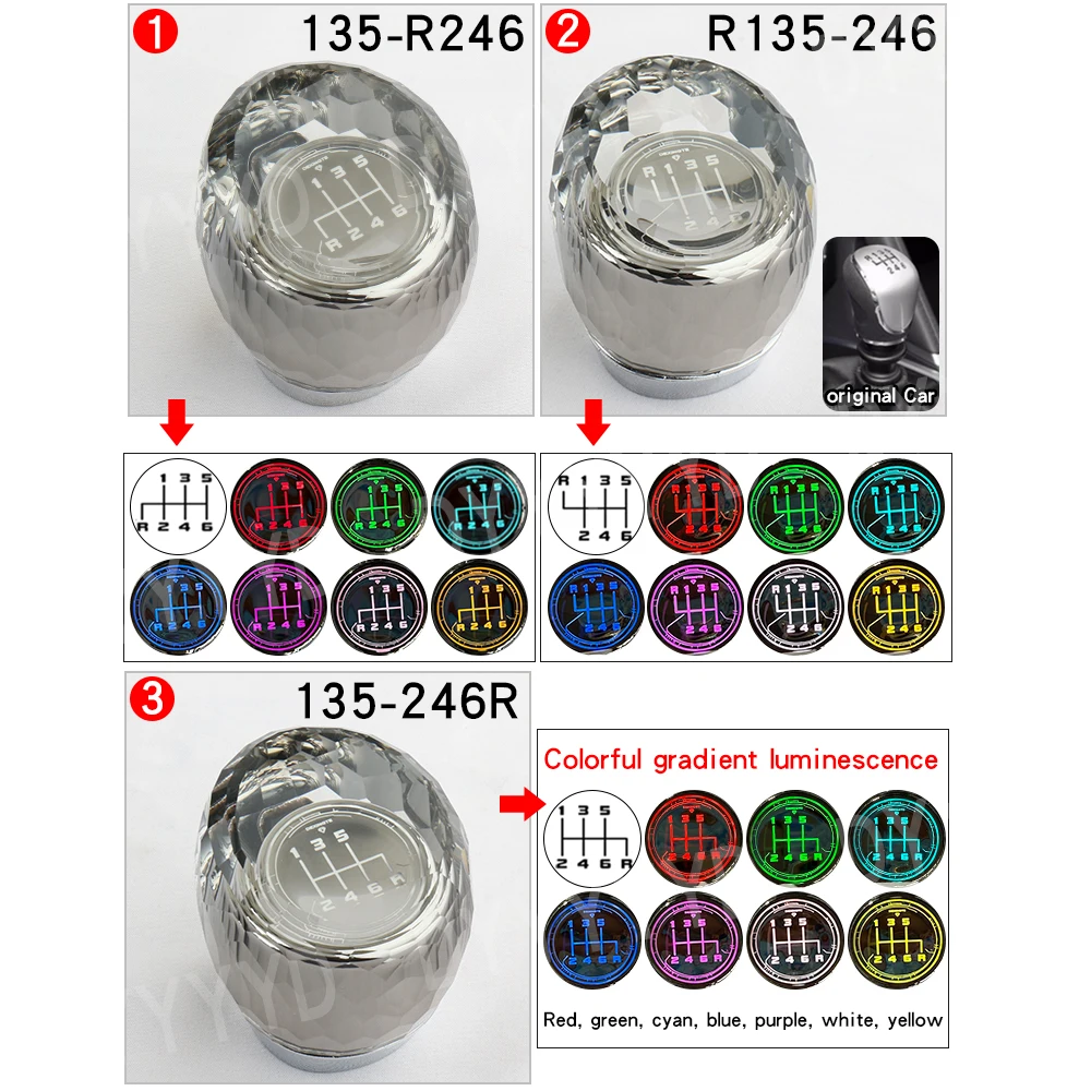 LED Crystal Gear Shift Knob Lever 5/6 Speed Car Shifter Stick Handball for Toyota Corolla RAV4 Avensis Yaris Verso Auris Aygo
LED Crystal Gear Shift Knob Lever 5/6 Speed Car Shifter Stick Handball for Toyota Corolla RAV4 Avensis Yaris Verso Auris Aygo