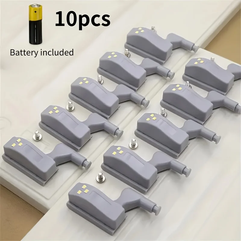 10pcs Motion Sensor LED Cabinet Lights - Warm & White Light, Gray Plastic, Battery Operated for Kitchen, Office, Closet, Bedroom
10pcs Motion Sensor LED Cabinet Lights - Warm & White Light, Gray Plastic, Battery Operated for Kitchen, Office, Closet, Bedroom