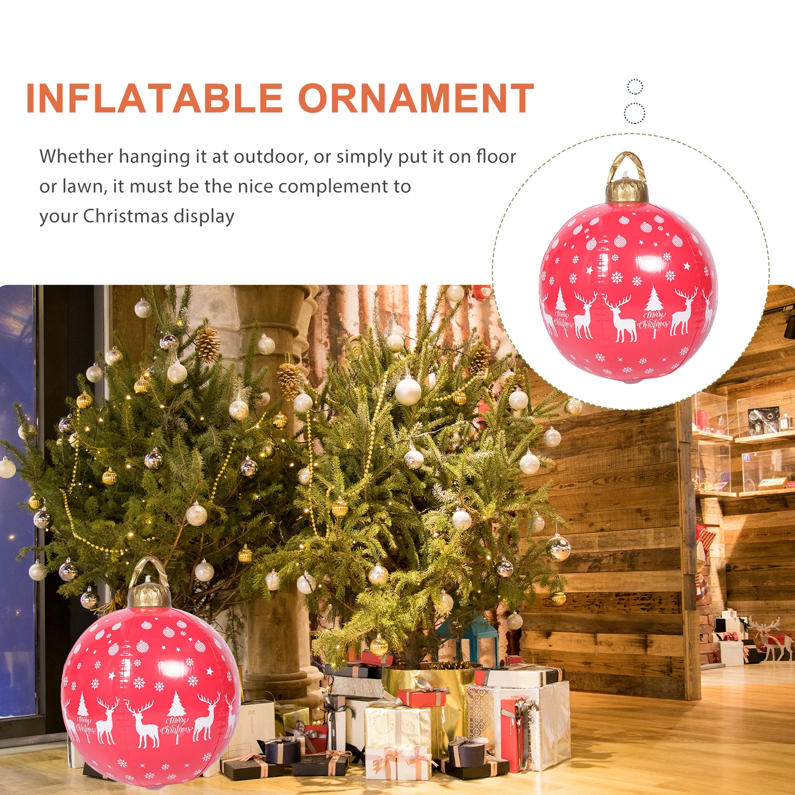 Large Inflatable Christmas Ball Outdoor Indoor Decoration Easy Inflate Hanging Ornament for Yard Garden Patio Xmas Display
Large Inflatable Christmas Ball Outdoor Indoor Decoration Easy Inflate Hanging Ornament for Yard Garden Patio Xmas Display