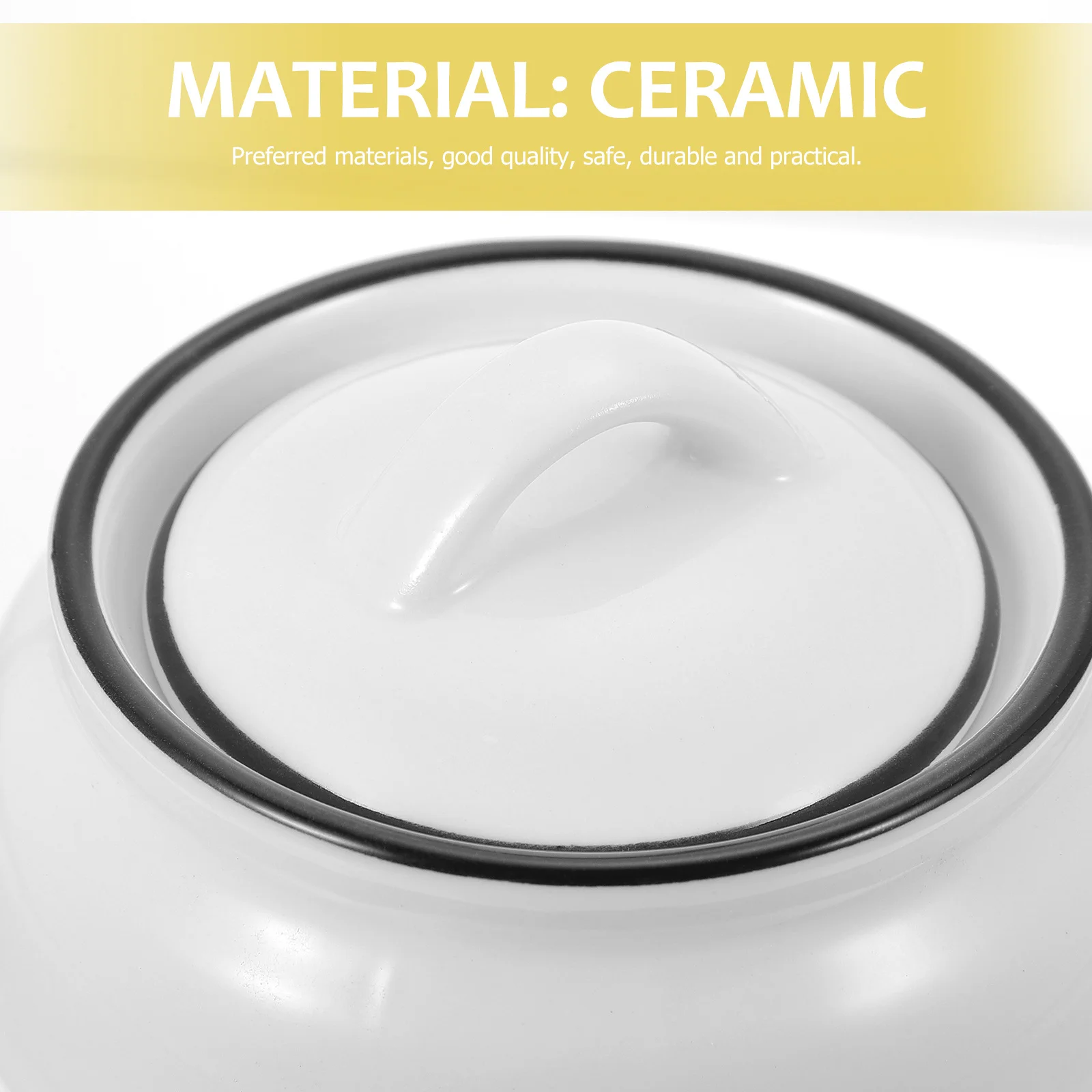 1Pcs Ceramic Storage Jar White Sealed Tea Canister Food Preservation Canister Kitchen Tool Decorative Food Container 
1Pcs Ceramic Storage Jar White Sealed Tea Canister Food Preservation Canister Kitchen Tool Decorative Food Container