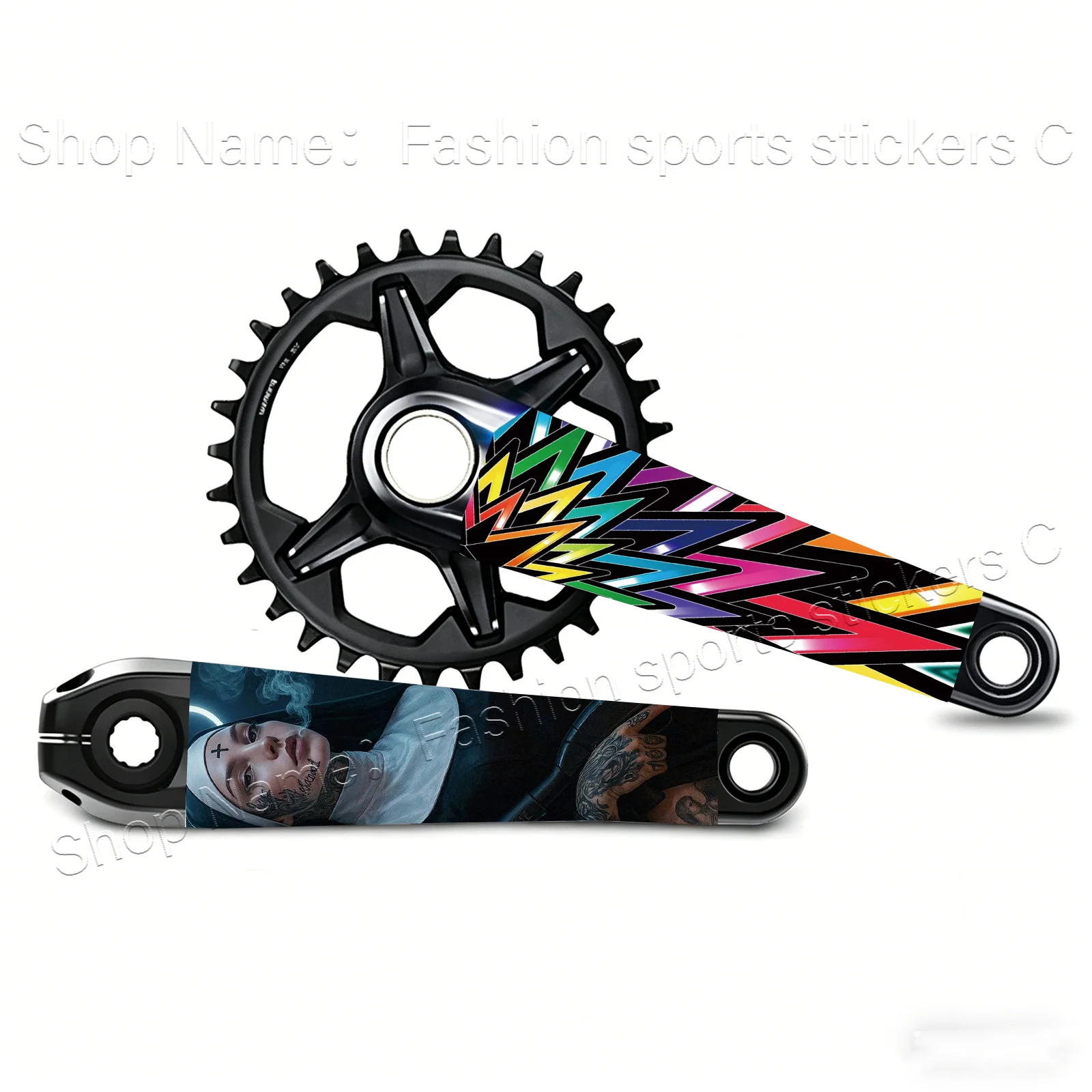 2Pcs Colorful Lightning Geometric Crank Arm Sticker Set, Waterproof Vinyl Decal for MTB & Road Bike
2Pcs Colorful Lightning Geometric Crank Arm Sticker Set, Waterproof Vinyl Decal for MTB & Road Bike
