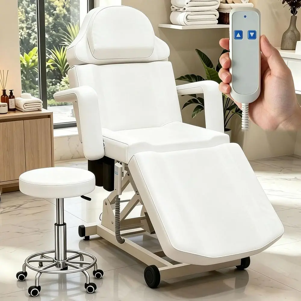Luxury Electric Treatment Bed with Stool, 4-Section Tattoo Chair, and Spa Massage Table for Beauty Services
Luxury Electric Treatment Bed with Stool, 4-Section Tattoo Chair, and Spa Massage Table for Beauty Services