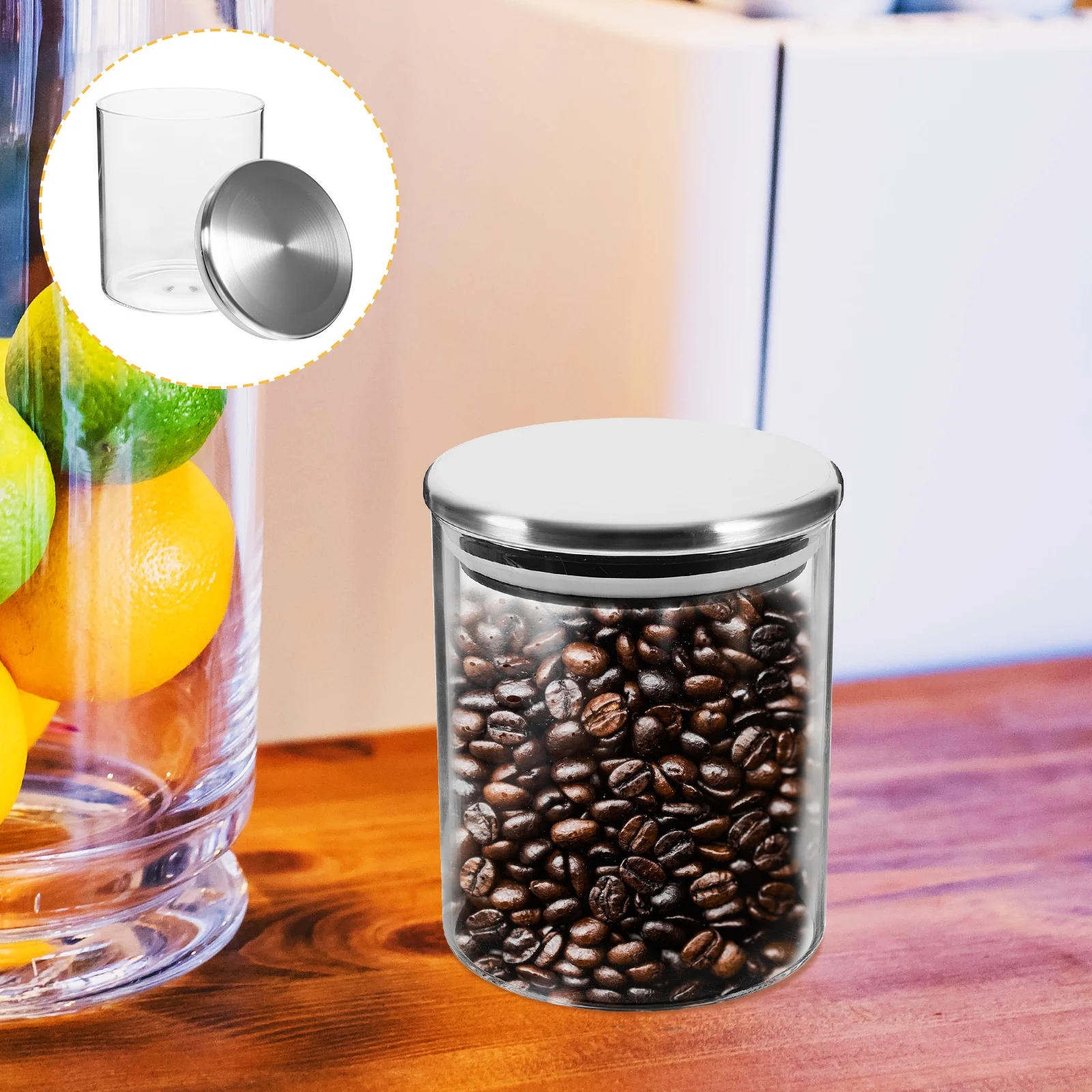 Glass Sealed Canister Airtight Jar Transparent High Borosilicate Thick Storage Container Stainless Steel Lid for Dry Fruits Nuts
Glass Sealed Canister Airtight Jar Transparent High Borosilicate Thick Storage Container Stainless Steel Lid for Dry Fruits Nuts