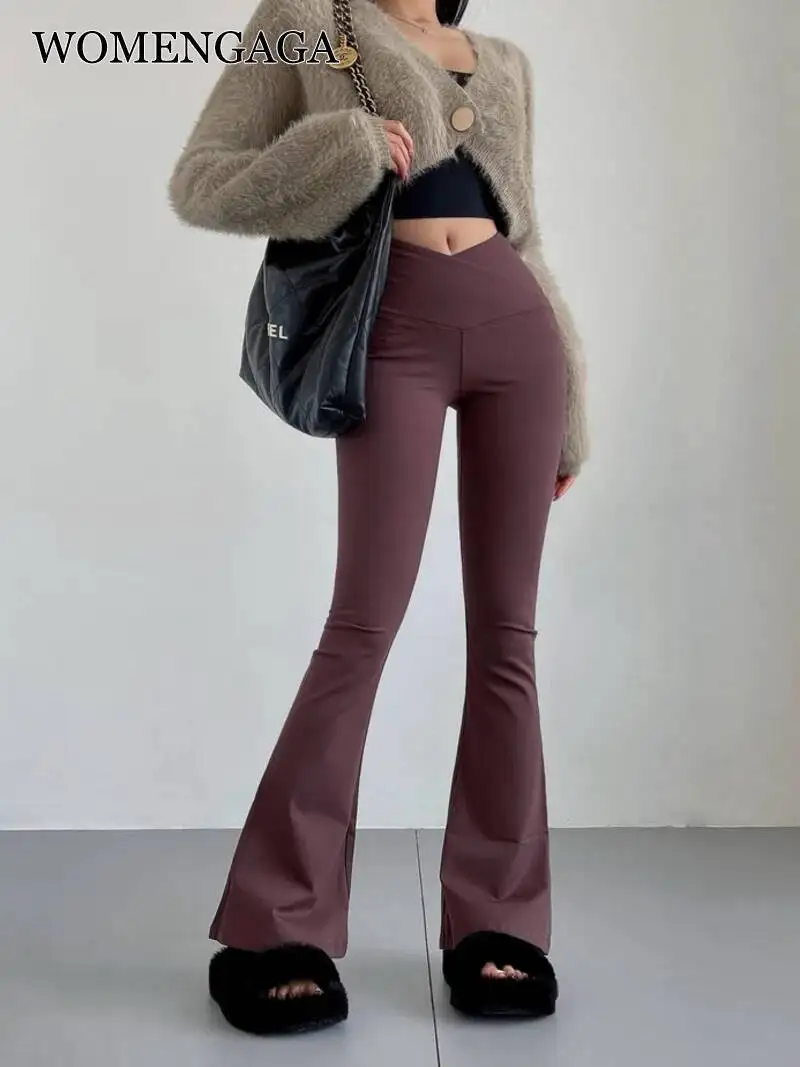 WOMENGAGA Velvet Sexy V-waist Sports Flare Bell Bottom Pants Women High Waist Slim Trousers Fashion Korean Women Autumn YO01
WOMENGAGA Velvet Sexy V-waist Sports Flare Bell Bottom Pants Women High Waist Slim Trousers Fashion Korean Women Autumn YO01