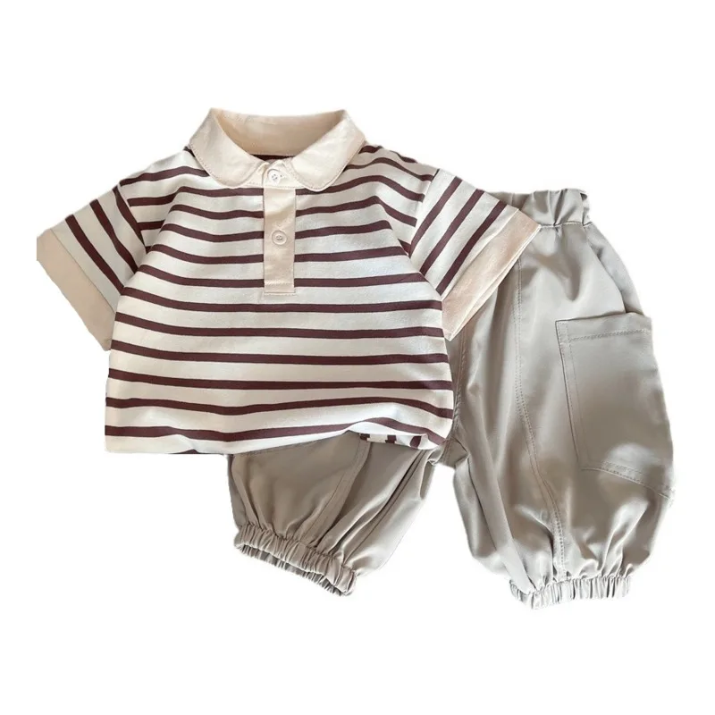 New Summer Baby Clothes Suit Children Boys Striped T-Shirt Shorts 2Pcs/Set Toddler Casual Costume Infant Outfits Kids Tracksuits
New Summer Baby Clothes Suit Children Boys Striped T-Shirt Shorts 2Pcs/Set Toddler Casual Costume Infant Outfits Kids Tracksuits