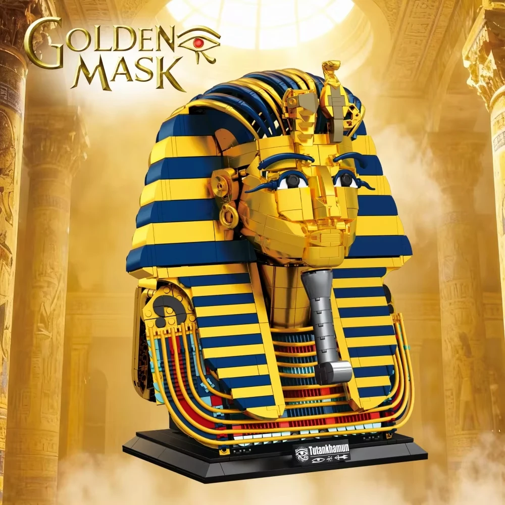 1603pcs Creative STEM Egyptian Pharaoh Golden Mask Building Blocks Toy DIY Model Desktop Decoration Collectible Gift for Kids
1603pcs Creative STEM Egyptian Pharaoh Golden Mask Building Blocks Toy DIY Model Desktop Decoration Collectible Gift for Kids