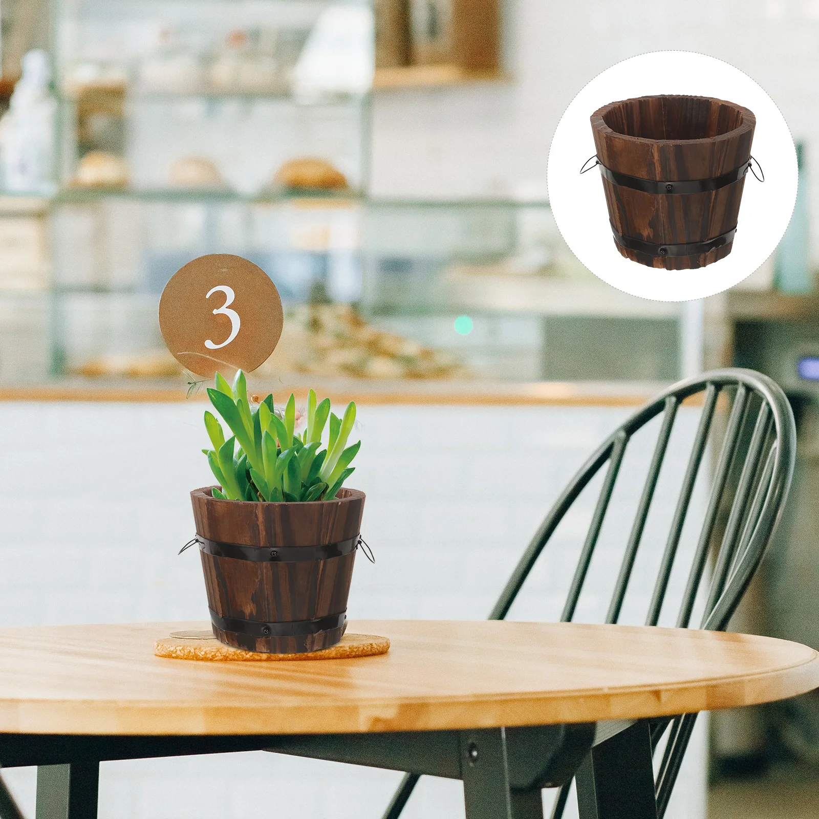 4 Pcs Wooden Flower Pot Plants Barrel Planters Outdoor Gardening Pots Artificial for Iron outside Growing
4 Pcs Wooden Flower Pot Plants Barrel Planters Outdoor Gardening Pots Artificial for Iron outside Growing