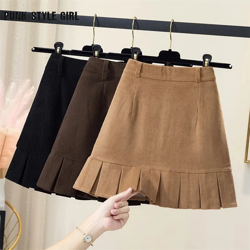 Retro Vintage Women Ruffles Mini Skirts Spring Y2K High Waist Corduroy Casual Pleated Skirts Korean Solid Preppy A Line Skirts
Retro Vintage Women Ruffles Mini Skirts Spring Y2K High Waist Corduroy Casual Pleated Skirts Korean Solid Preppy A Line Skirts