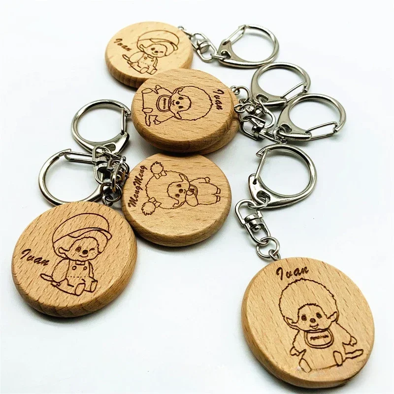 Laser Custom LOGO Round Beech Solid Wooden Engrave Keyring Blank Personalize Holder Name Numbers Wood Key Chain for Lovers Gift
Laser Custom LOGO Round Beech Solid Wooden Engrave Keyring Blank Personalize Holder Name Numbers Wood Key Chain for Lovers Gift