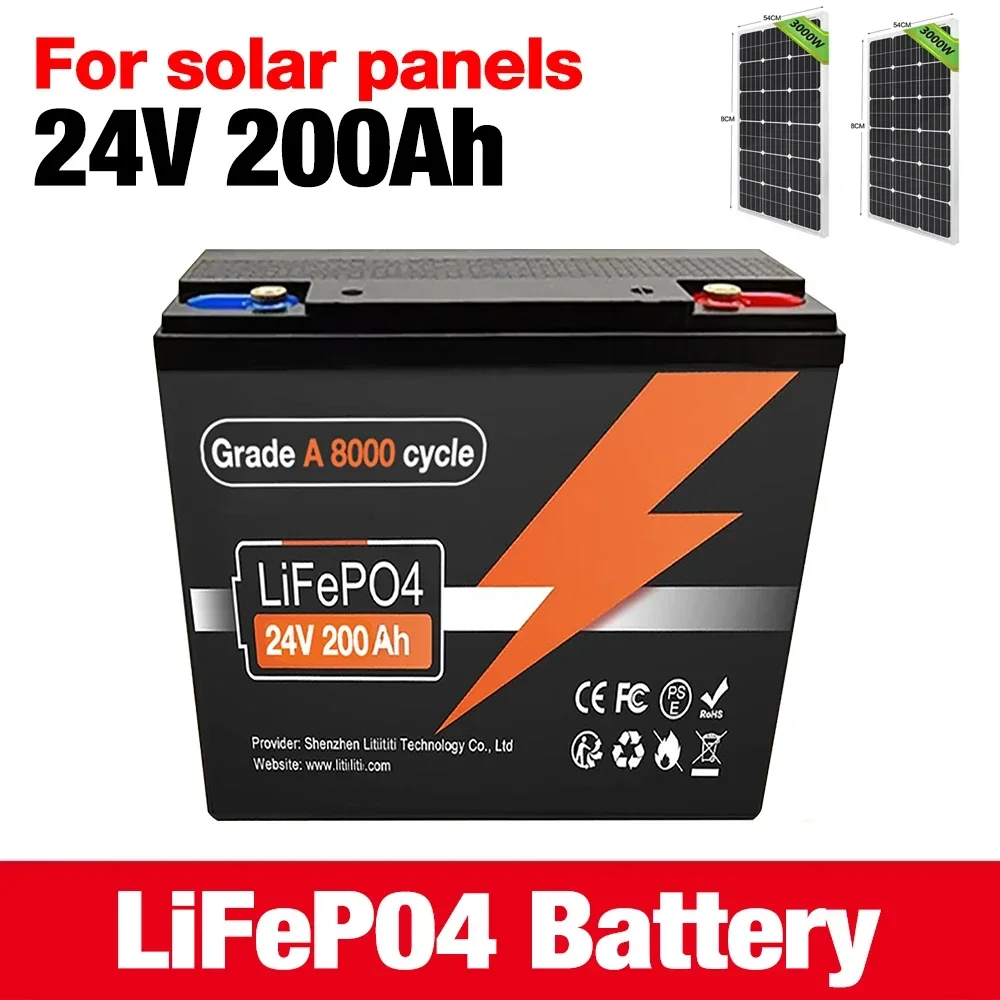 NEW 24v 200Ah Lifepo4 Battery Pack Built-in 200A BMS 24v 100Ah 200Ah Lithium Ion Battery For Boat Solar System Tax Free
NEW 24v 200Ah Lifepo4 Battery Pack Built-in 200A BMS 24v 100Ah 200Ah Lithium Ion Battery For Boat Solar System Tax Free