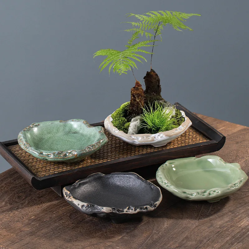 Handmade Ceramic Moss Ball Tray No Hole Flower Holder Bamboo Fern Creative Planter with Drainage Dish
Handmade Ceramic Moss Ball Tray No Hole Flower Holder Bamboo Fern Creative Planter with Drainage Dish