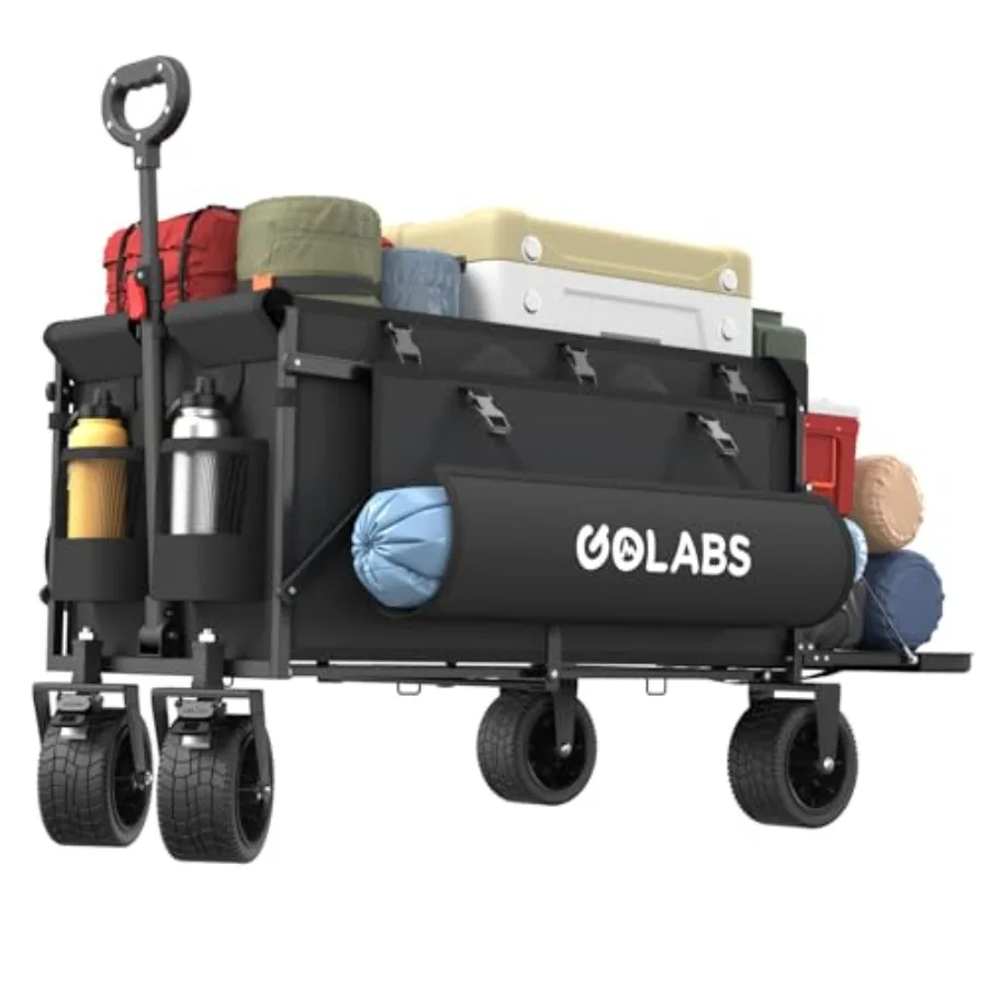 Beach wagon for garden camping beach use; heavy-duty steel frame; black; 560lbs load capacity 280L expandable storage 7×4 all-t
Beach wagon for garden camping beach use; heavy-duty steel frame; black; 560lbs load capacity 280L expandable storage 7×4 all-t