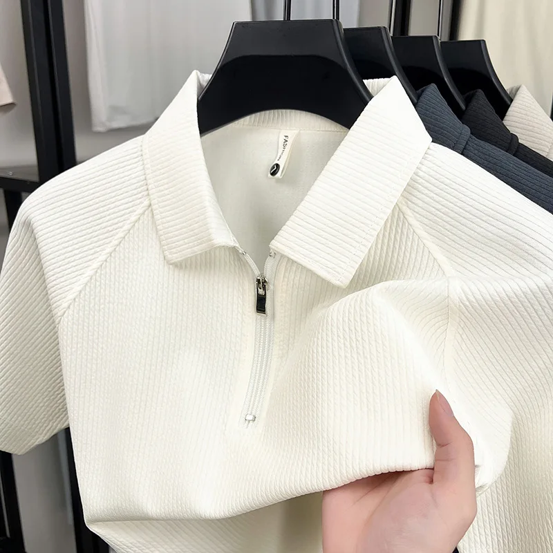 High Quality Men's Short Sleeve T-Shirt Striped Base Lapel Casual Comfortable Polyester Blend Basic Style for Daily Wear
High Quality Men's Short Sleeve T-Shirt Striped Base Lapel Casual Comfortable Polyester Blend Basic Style for Daily Wear
