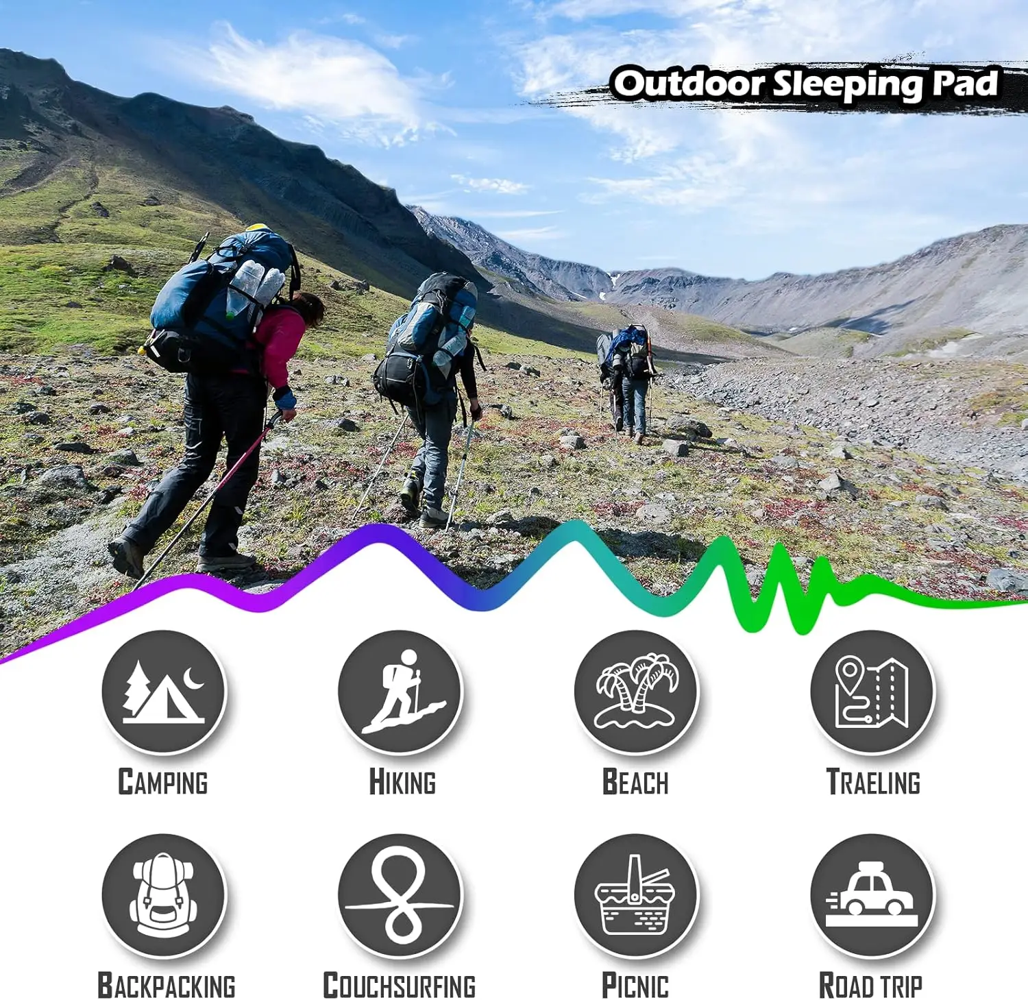 Camping Sleeping Pad, Extra Thickness 4 Inch Inflatable Sleeping Mat Lightweight Waterproof Camping With Built-In Air Pump Air
Camping Sleeping Pad, Extra Thickness 4 Inch Inflatable Sleeping Mat Lightweight Waterproof Camping With Built-In Air Pump Air
