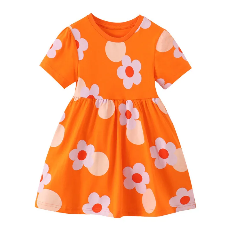 Summer Flowers Dress for Girls 2-7T with Short Sleeves All Printed Frocks Cute Fashion Children's Clothing
Summer Flowers Dress for Girls 2-7T with Short Sleeves All Printed Frocks Cute Fashion Children's Clothing