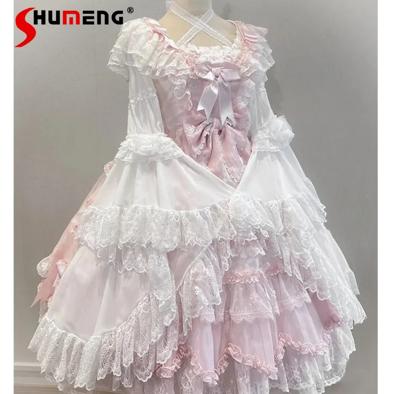 Japanese Classic Lace Top Lolita Flared Sleeves 3D Flower Chiffon Cape Blouse Women's Rojita Vintage Elegant Daily Wear Shirt
Japanese Classic Lace Top Lolita Flared Sleeves 3D Flower Chiffon Cape Blouse Women's Rojita Vintage Elegant Daily Wear Shirt
