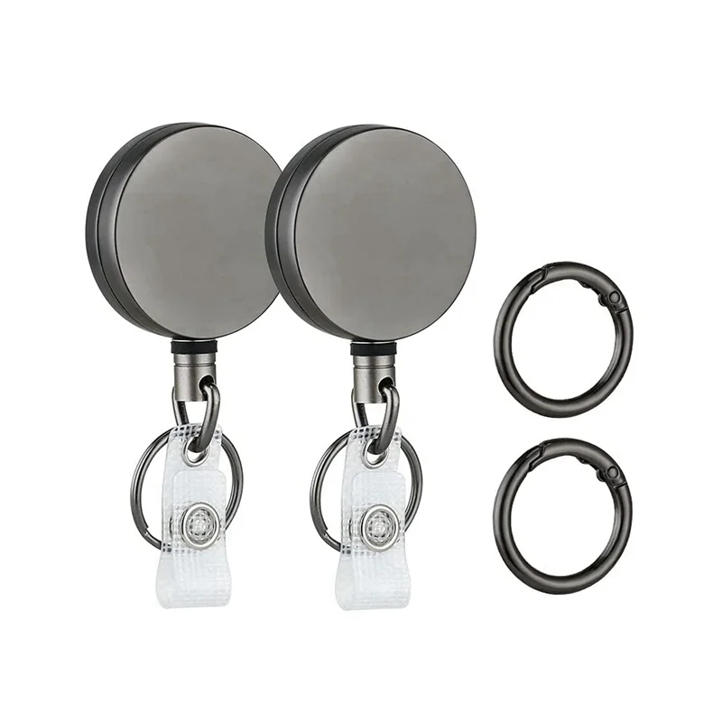 J1UL1N 10 Pack Heavy Duty Retractable Badge Holder Reels, Metal ID Badge Holder With Belt Clip Key Ring For Name Card Keychain
J1UL1N 10 Pack Heavy Duty Retractable Badge Holder Reels, Metal ID Badge Holder With Belt Clip Key Ring For Name Card Keychain