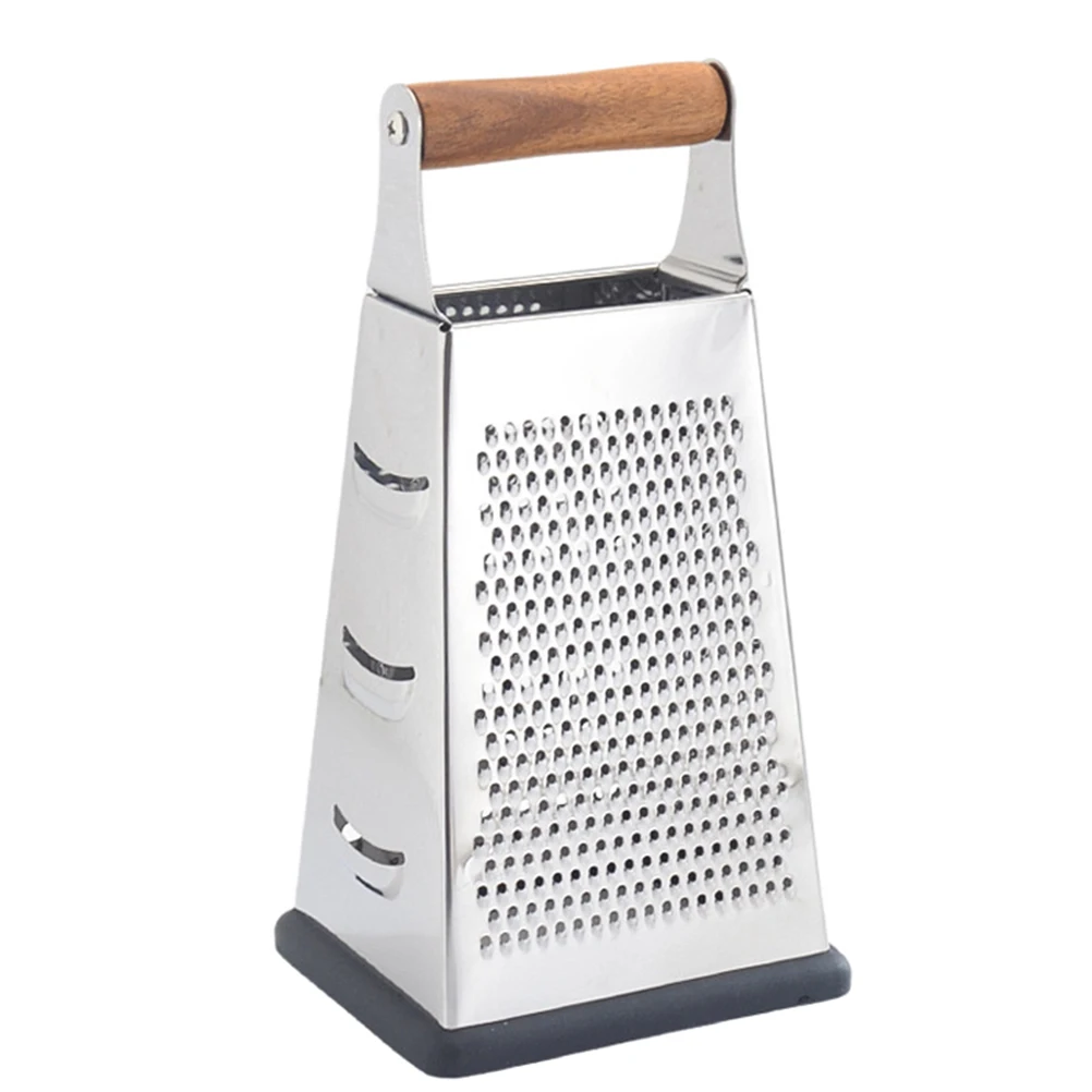 Multifunctional Handheld Stainless Steel 4-Sided Vegetable Grater Kitchen Shredder Slicer Wooden Handle Food Grating Tool
Multifunctional Handheld Stainless Steel 4-Sided Vegetable Grater Kitchen Shredder Slicer Wooden Handle Food Grating Tool
