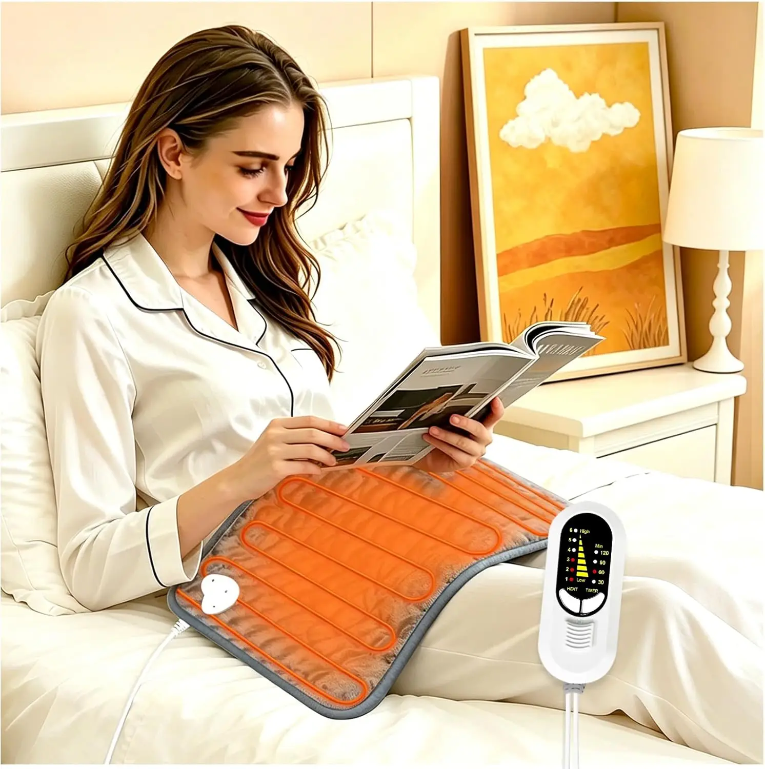 Electric Heating Pad with 6 Heat Settings, Auto Shut Off, for Back Neck Shoulder Pain Relief, 23.8"x11.8", Gray Green
Electric Heating Pad with 6 Heat Settings, Auto Shut Off, for Back Neck Shoulder Pain Relief, 23.8"x11.8", Gray Green