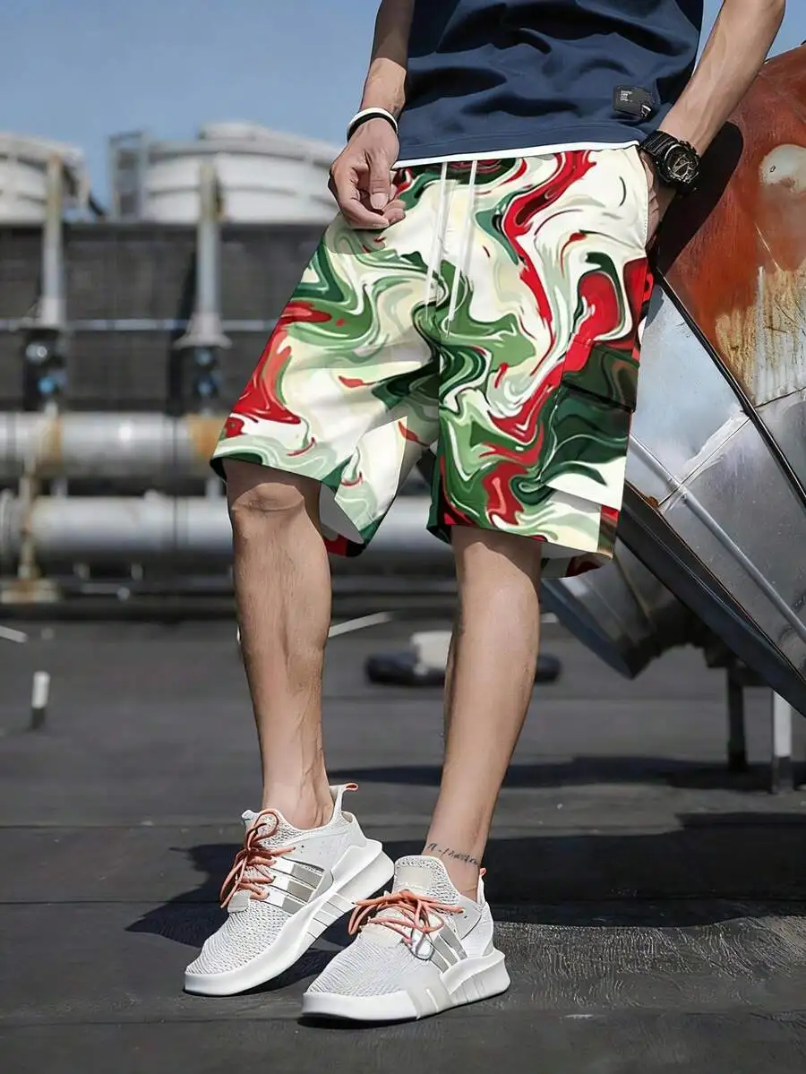 Mens Streetwear Cargo Shorts Knee Length Loose Fit Drawstring Pockets Casual
Mens Streetwear Cargo Shorts Knee Length Loose Fit Drawstring Pockets Casual