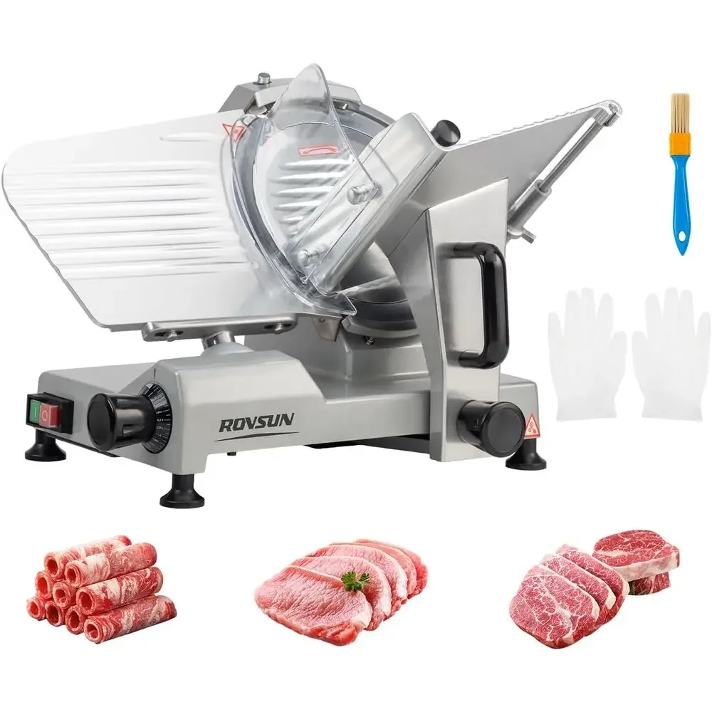 12inch Commercial Meat Slicer, 500W Electric Deli Food Slicer with Premium Chromium-plated Steel Blade, 0-15 mm Adjustable Thick
12inch Commercial Meat Slicer, 500W Electric Deli Food Slicer with Premium Chromium-plated Steel Blade, 0-15 mm Adjustable Thick