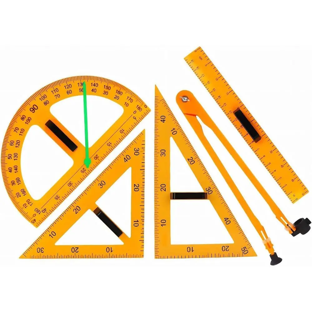 Magnetic Geometry Tool, School Supplies Protractor Compass Set, Teacher Board Protractor Multi pose Kit, Math Tool Teaching Aids
Magnetic Geometry Tool, School Supplies Protractor Compass Set, Teacher Board Protractor Multi pose Kit, Math Tool Teaching Aids
