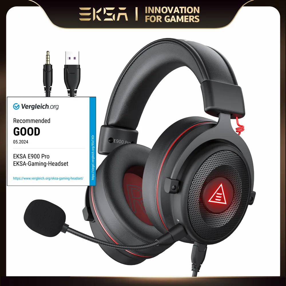 Накладные Игровые наушники EKSA для ПК, игровая Проводная гарнитура E900 Pro 7,1 Surround со съемным шумоподавляющим микрофоном, для PS5/Xbox
Накладные Игровые наушники EKSA для ПК, игровая Проводная гарнитура E900 Pro 7,1 Surround со съемным шумоподавляющим микрофоном, для PS5/Xbox