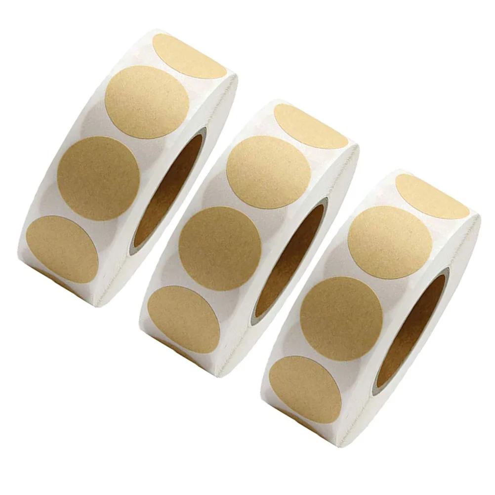 3 Rolls Round Label Sticker Christmas Decoration All-purpose Labels Kraft Paper Adhesive Stickers
3 Rolls Round Label Sticker Christmas Decoration All-purpose Labels Kraft Paper Adhesive Stickers