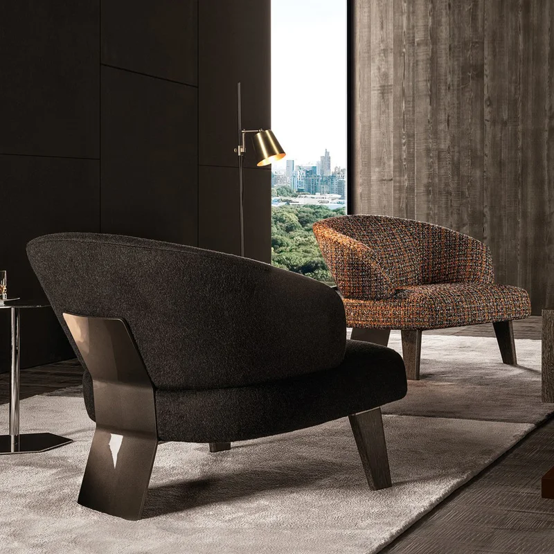 Light luxury modern single sofa simple balcony stainless steel foot designer leisure sofa chair
Light luxury modern single sofa simple balcony stainless steel foot designer leisure sofa chair