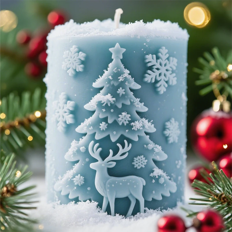 Silicone Mold Christmas Snowflake Cylindrical Aromatherapy Candle DIY Handmade Festive Holiday Decor Mould for Xmas Gifts
Silicone Mold Christmas Snowflake Cylindrical Aromatherapy Candle DIY Handmade Festive Holiday Decor Mould for Xmas Gifts
