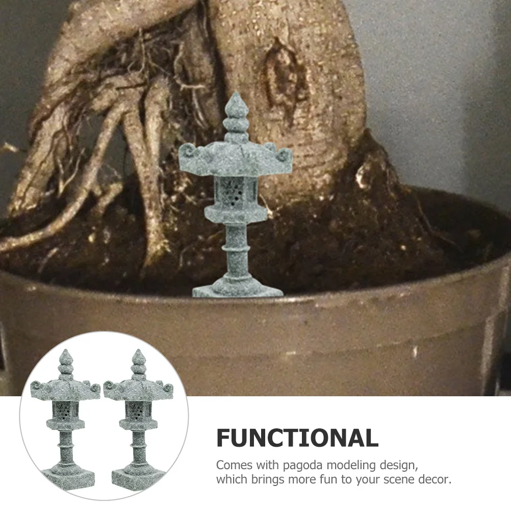 2Pcs Stone Pagoda Statue Vintage Style Mini Garden Ornament Suitable for Yard Balcony Bonsai Zen Garden Accessories Scenic 
2Pcs Stone Pagoda Statue Vintage Style Mini Garden Ornament Suitable for Yard Balcony Bonsai Zen Garden Accessories Scenic