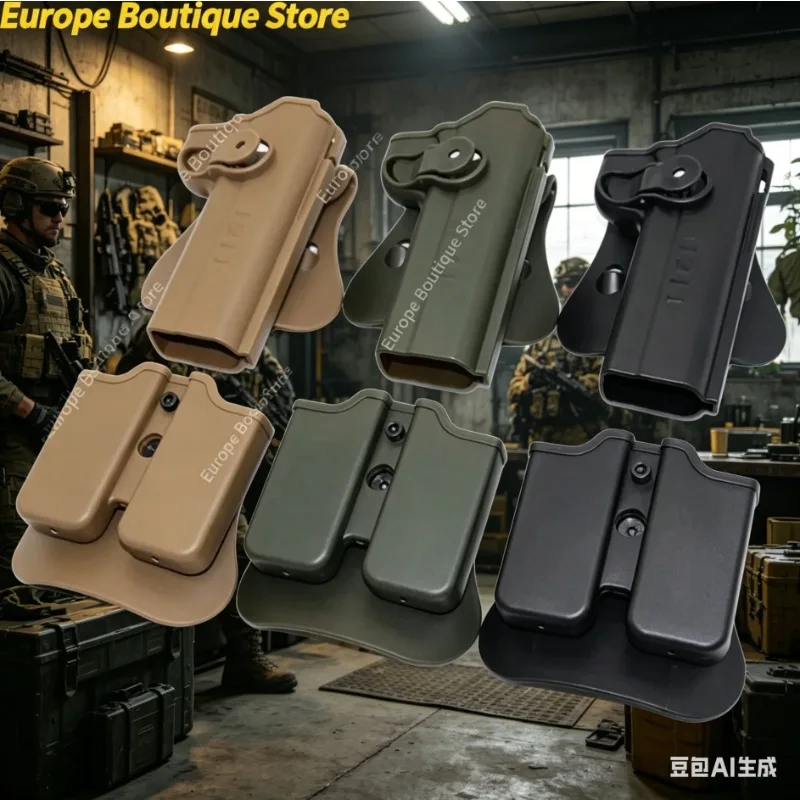 1911 Style Waist Holster with Mag Pouch Portable Carry Bag Outdoor Model Accessories for Cosplay Collection Props
1911 Style Waist Holster with Mag Pouch Portable Carry Bag Outdoor Model Accessories for Cosplay Collection Props