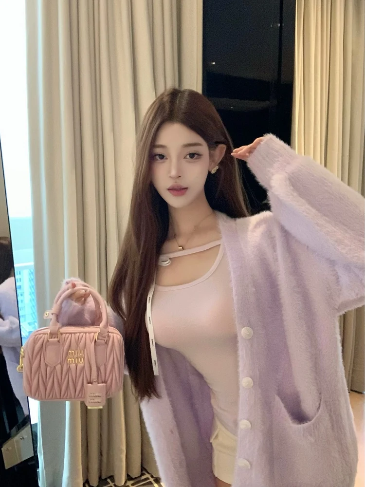 Новинка: Жакет Luna Purple Mink Velvet, свободный крой, открытый кардиган, модный длинный рукав для девочек, осенне-зимнее пальто
Новинка: Жакет Luna Purple Mink Velvet, свободный крой, открытый кардиган, модный длинный рукав для девочек, осенне-зимнее пальто