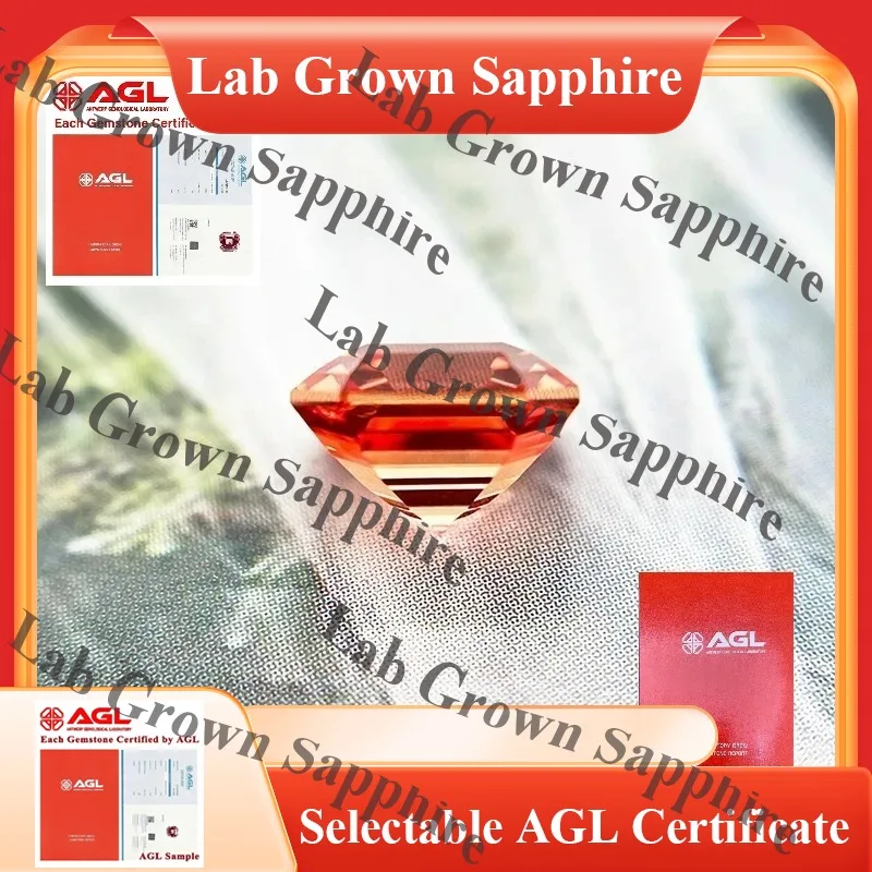 Asscher Cut Lab Grown Sapphire Sunset Orange for Jewelry Making Lab Created Sapphire Gemstone for Ring Pendant Necklace Craft
Asscher Cut Lab Grown Sapphire Sunset Orange for Jewelry Making Lab Created Sapphire Gemstone for Ring Pendant Necklace Craft