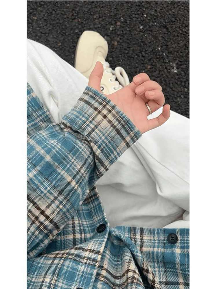 Blue Plaid Men's Long Sve irt Autumn Vintage American Sle Couple Outerwear Cleanfit Loose Fit Youth Trend Polyester Co...
Blue Plaid Men's Long Sve irt Autumn Vintage American Sle Couple Outerwear Cleanfit Loose Fit Youth Trend Polyester Co...