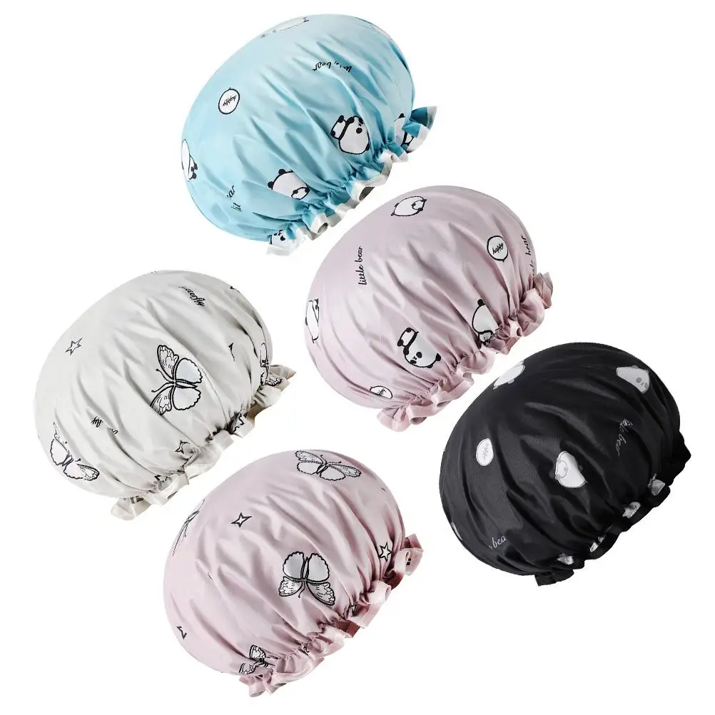 5 Pcs Shower Cap Bath Hat Waterproof Salon Caps Hair Protector Spa Cover Household Merchandises Women Bathing Hat
5 Pcs Shower Cap Bath Hat Waterproof Salon Caps Hair Protector Spa Cover Household Merchandises Women Bathing Hat