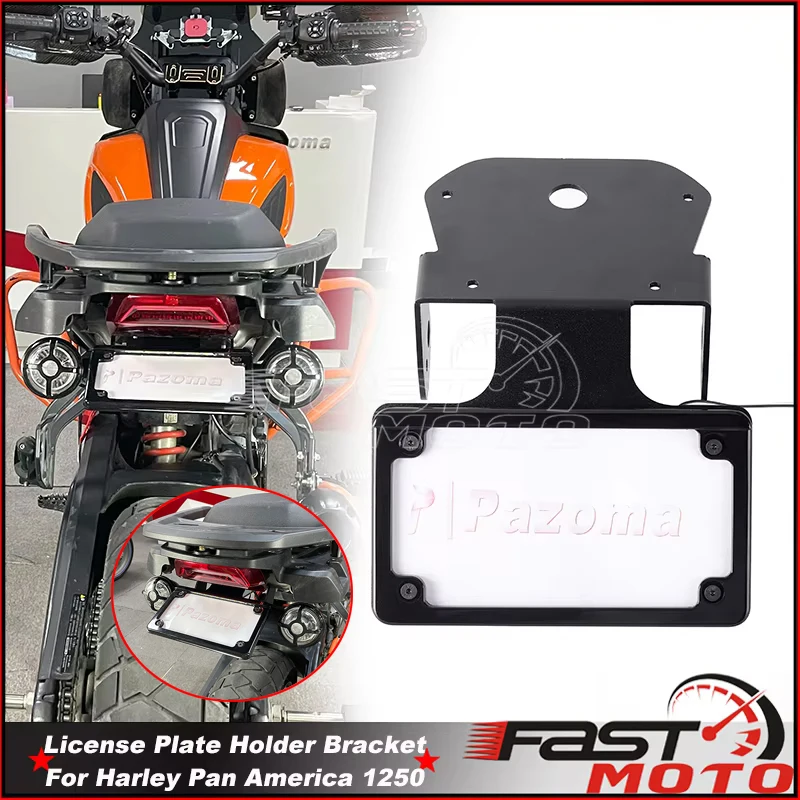 Rear License Plate Frame Mount Bracket Holder w/ LED Light For Harley Pan America 1250 S RA1250S CVO RA1250SE RA1250 2021-2026
Rear License Plate Frame Mount Bracket Holder w/ LED Light For Harley Pan America 1250 S RA1250S CVO RA1250SE RA1250 2021-2026