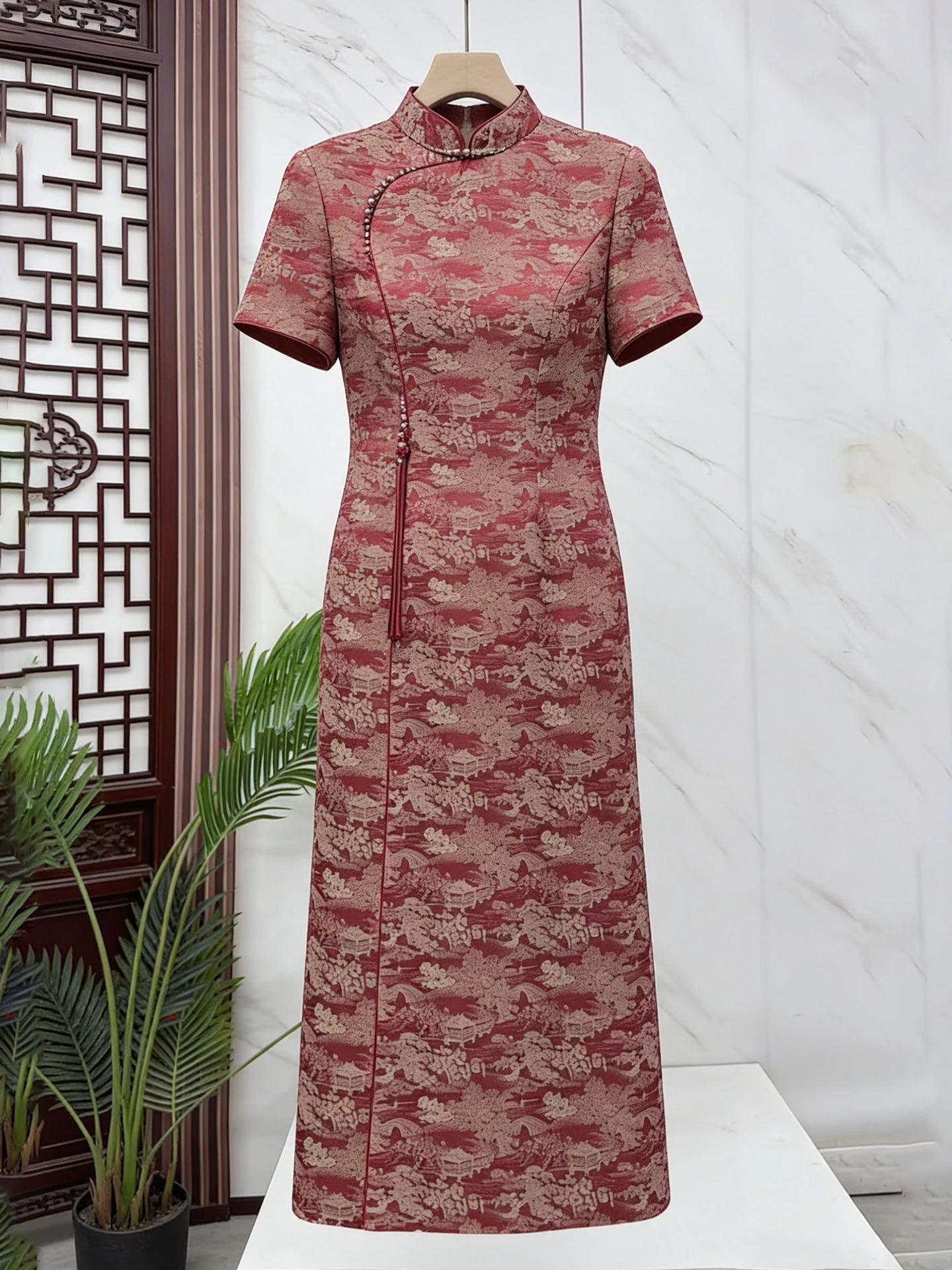 Retro Improved Short Sleeve Dress Daily Wear Traditional Stand Collar Women's Fashionable Skirt Breathable Lightweight
Retro Improved Short Sleeve Dress Daily Wear Traditional Stand Collar Women's Fashionable Skirt Breathable Lightweight