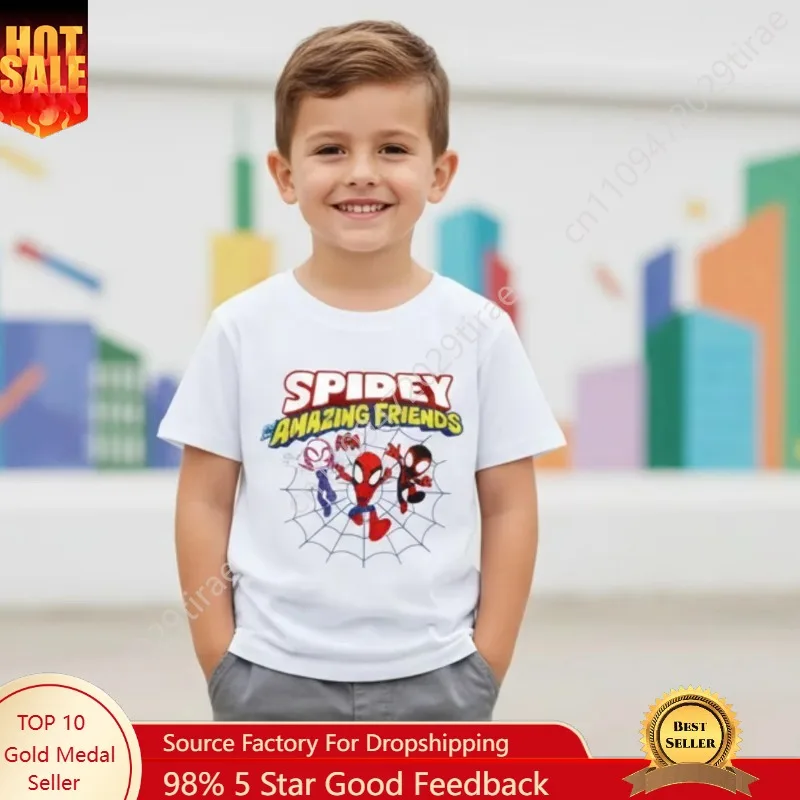 Marvel Spidey And His Amazing Friends T Shirts New Cool Tee Shirt Ren Cotton SoftClothes Parent TShirt Cosplay
Marvel Spidey And His Amazing Friends T Shirts New Cool Tee Shirt Ren Cotton SoftClothes Parent TShirt Cosplay
