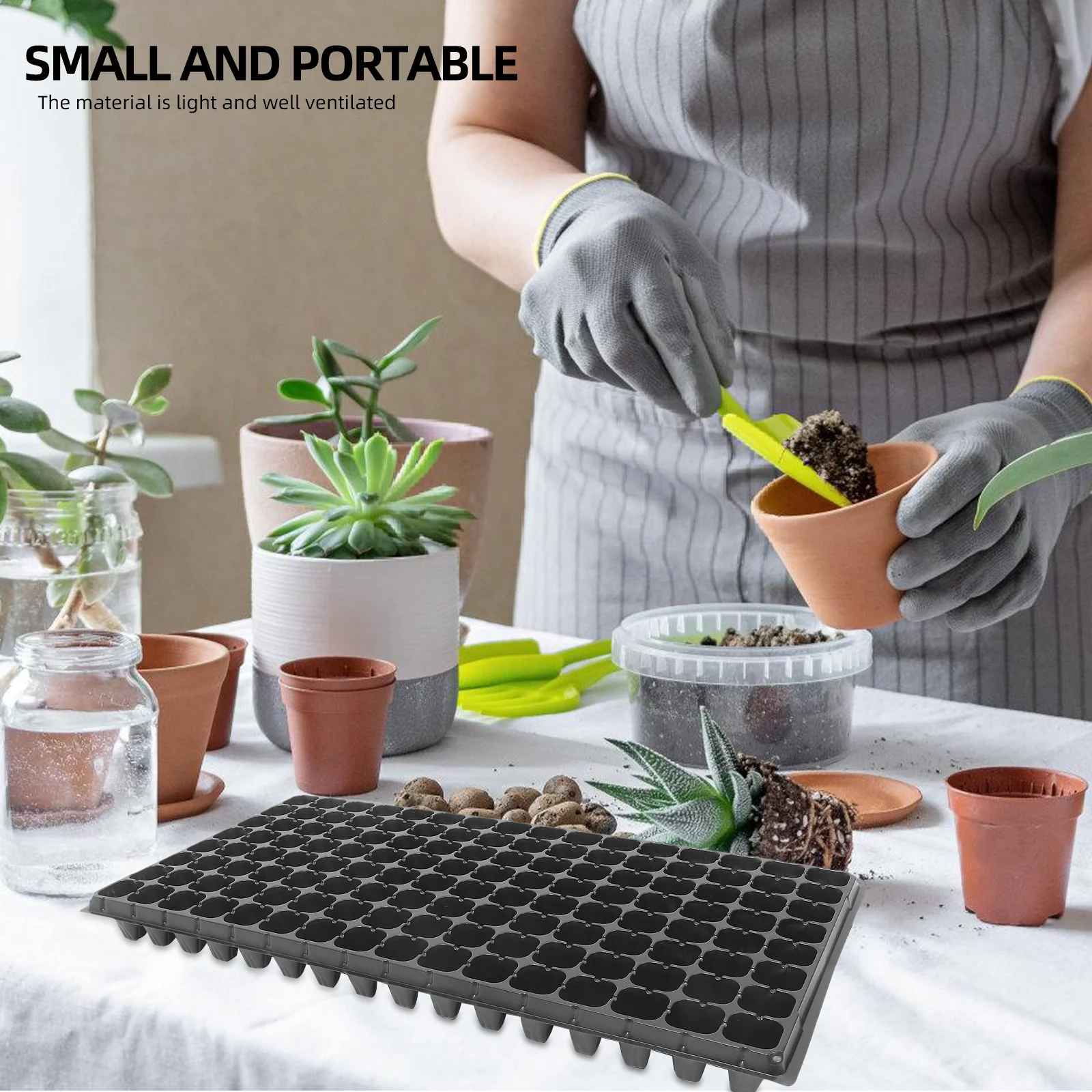 10Pcs 128 Cells Nursery Tray Plastic Sprouter for Home Gardening Bonsai DIY Black 80g Easy Rooting High Budding Rate Lightweight 
10Pcs 128 Cells Nursery Tray Plastic Sprouter for Home Gardening Bonsai DIY Black 80g Easy Rooting High Budding Rate Lightweight